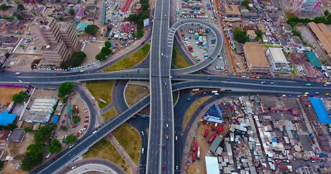 Road interchange in Ghana